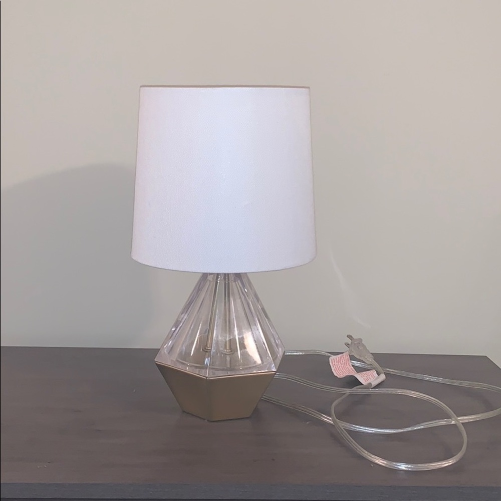Gold Geometric Prism Lamp